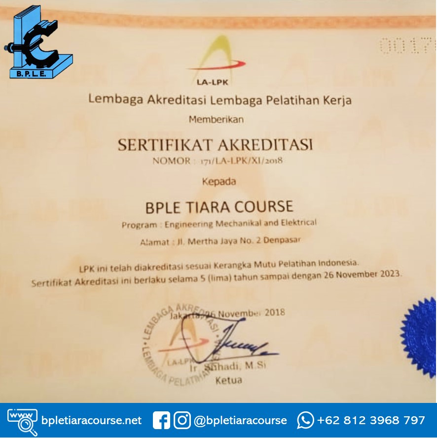 Penyerahan Sertifikasi Akreditasi Kepada Bple Tiara Course | Bple Tiara 